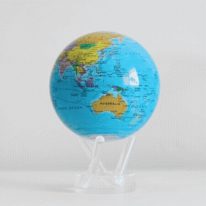 Ocean Blue Political Map Globe