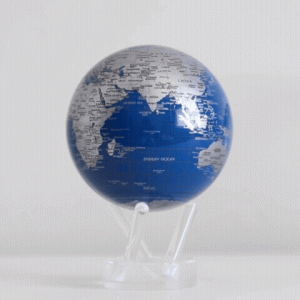Royal Blue & Silver Globe