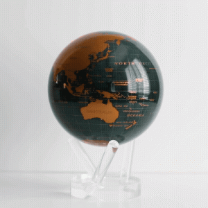 Emerald Green & Gold Globe