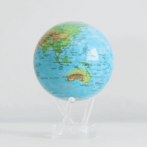 Ocean Blue Relief Map Globe