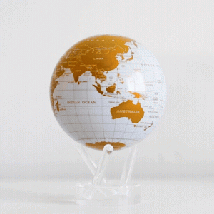 Pearl White & Gold Globe